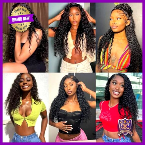 Deep Wave Brazilian Virgin Hair Bundles 14 16 18 Inch 3 Pack Extensions main image 4